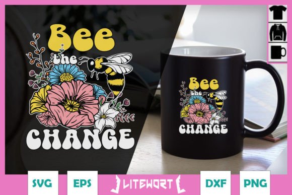 Bee Quote Floral Bee the Change SVG Review
