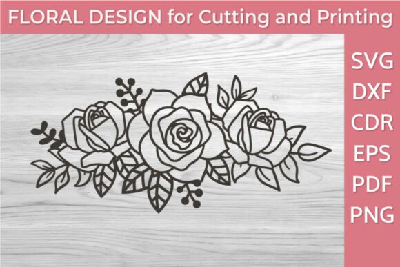 Elegant Floral Border with Roses SVG PNG Review