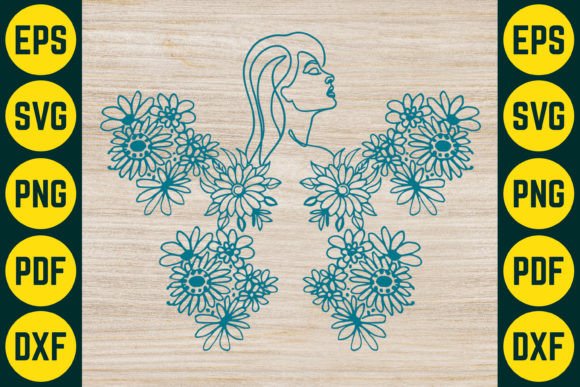Floral Butterfly SVG Design for Embroidery Projects