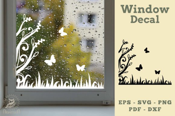 Floral Butterfly Window Decal SVG 3 Review