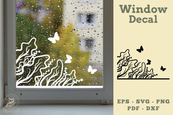 Floral Butterfly Window Decal SVG 4 Review