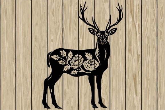 Floral Deer Stencil Silhouette SVG Review