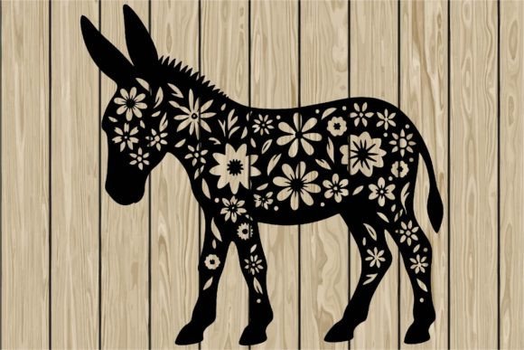 Floral Donkey Standing Stencil SVG Review