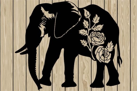 Floral Elephant Stencil Silhouette SVG Review