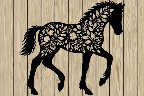 Floral Foal Stencil Silhouette SVG Review