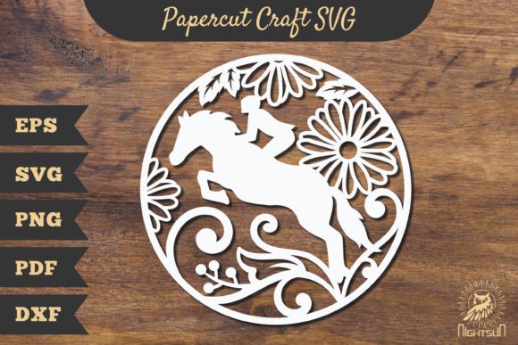 Floral Horse Riding Papercut SVG: A Designer's Review