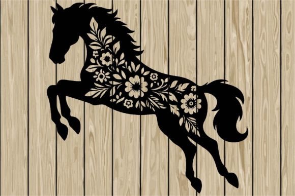Floral Horse Stencil Silhouette SVG Review