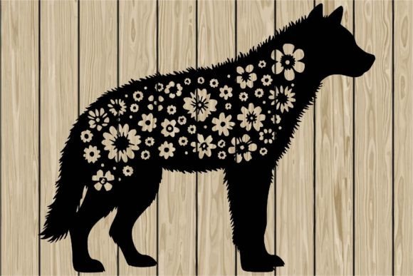 Floral Hyena Stencil Silhouette SVG Review
