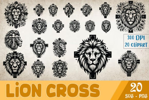 Floral Lion Cross Clipart SVG Bundle Review