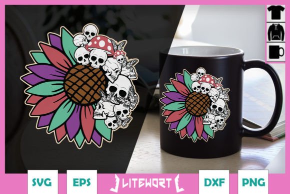 Floral Skull Moth Sunflower SVG Review