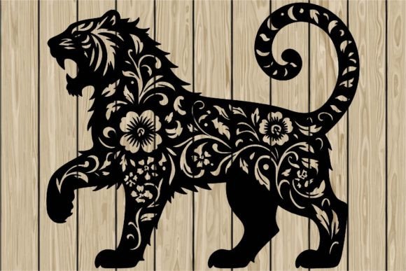 Floral Tiger Roaring Stencil SVG Review