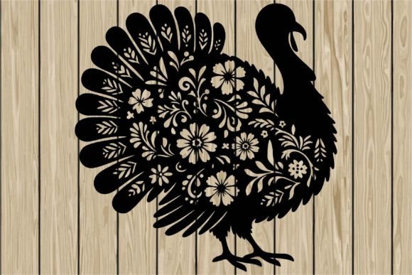 Floral Turkey Stencil Silhouette SVG Review
