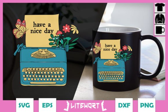 Floral Typewriter Nice Day SVG Review