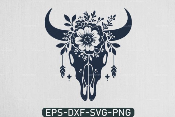 Floral Western Cow Skull SVG Review