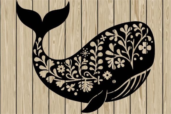 Floral Whale Stencil Silhouette SVG Review