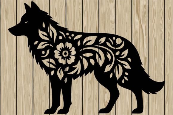 Floral Wolf Stencil Silhouette SVG Review