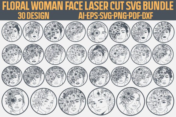 Floral Woman Face SVG Design Review