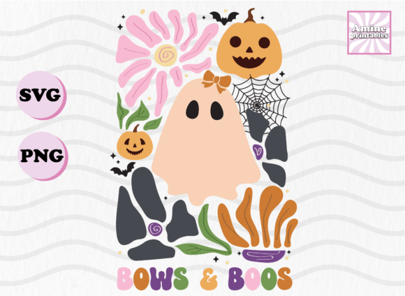Groovy Floral Halloween Ghost Bow SVG Review